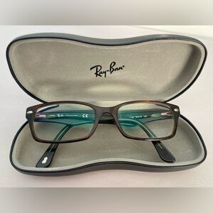 Ray-Ban RB 5206 Brown Tortoise & Green Eyeglasses Frames with case